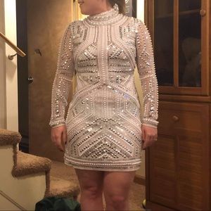 ASOS EDITION armour embellished bodycon dress